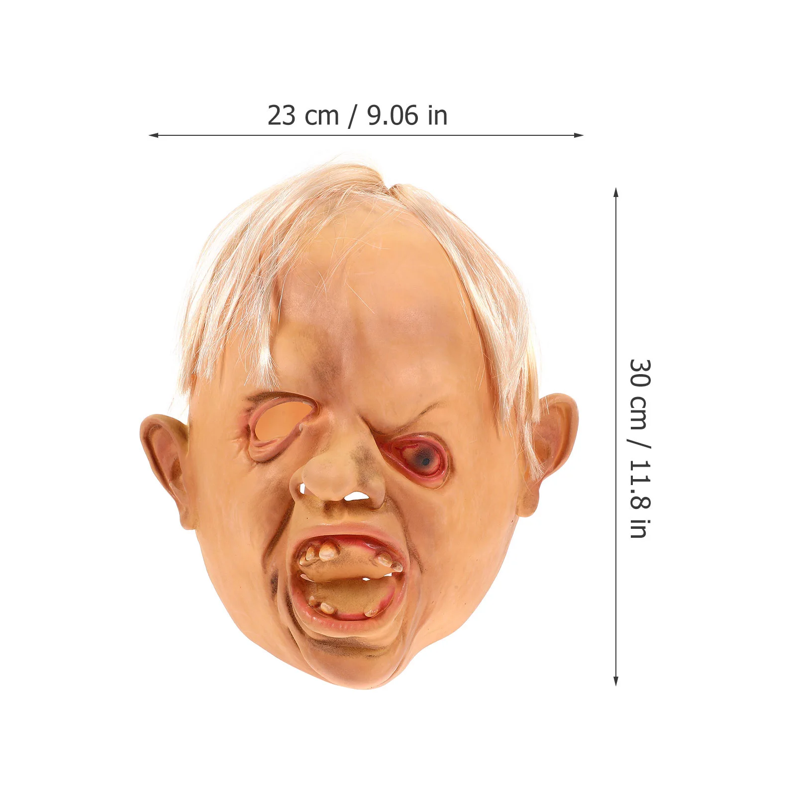 Oblique Eye For Halloween Party Horror Face Cover Costume Prop Full Head Adult Size Beige Creative Scary Design
Oblique Eye For Halloween Party Horror Face Cover Costume Prop Full Head Adult Size Beige Creative Scary Design