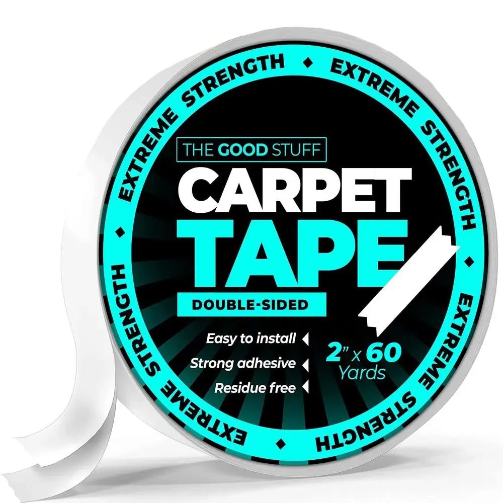 Double Sided Carpet Tape 2x60yd - Heavy-Duty Rug Gripper Tape - Strong Non-Slip for Carpet, Hardwood, Vinyl, Area Rugs, Tiles, a
Double Sided Carpet Tape 2x60yd - Heavy-Duty Rug Gripper Tape - Strong Non-Slip for Carpet, Hardwood, Vinyl, Area Rugs, Tiles, a