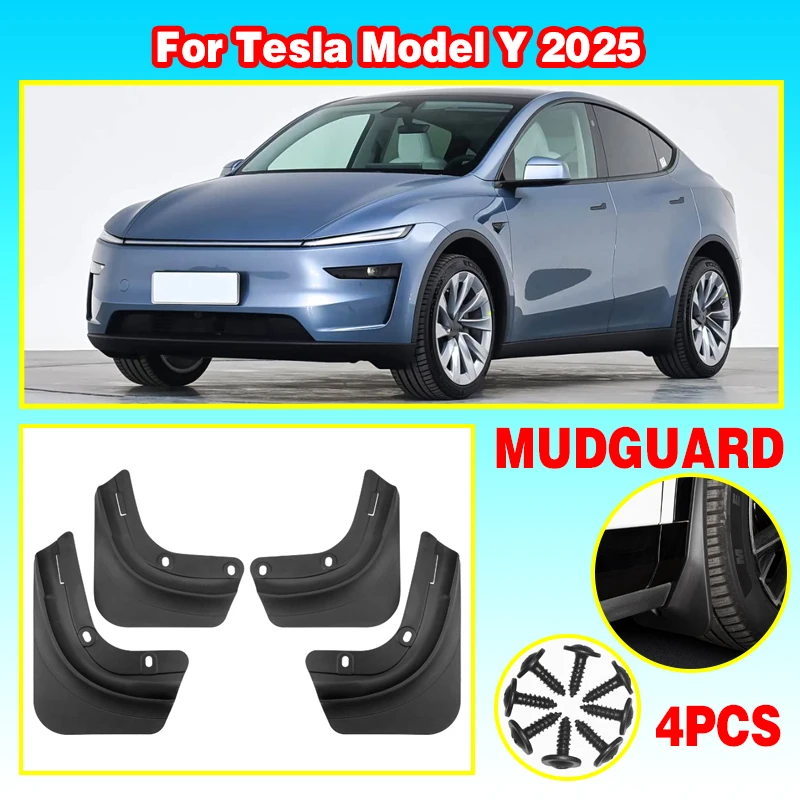 Car Soft Rubber Mud Flaps For Tesla Model Y 2025 Juniper No Drilling Front Rear Splash Guards Fender accessories 4PCS
Car Soft Rubber Mud Flaps For Tesla Model Y 2025 Juniper No Drilling Front Rear Splash Guards Fender accessories 4PCS