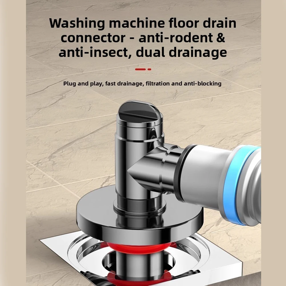 Matte Gray Washer Floor Drain Adapter: Anti-Odor Elbow For Easy Installation Drainage For Balcony Floor Drain Connector
Matte Gray Washer Floor Drain Adapter: Anti-Odor Elbow For Easy Installation Drainage For Balcony Floor Drain Connector