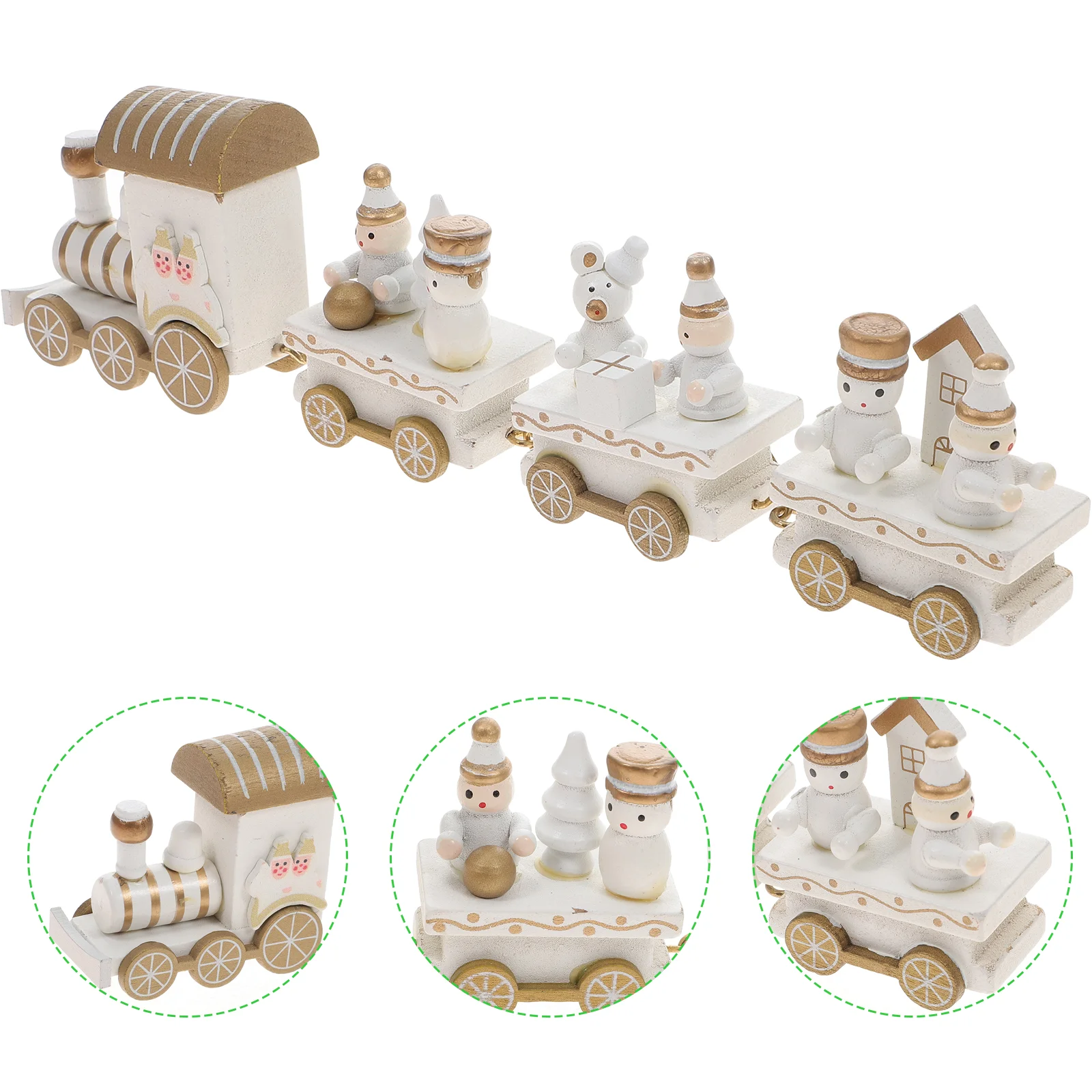 White Wooden Train Christmas Decorative Toy Ornament for Gifts Stocking Stuffers
White Wooden Train Christmas Decorative Toy Ornament for Gifts Stocking Stuffers