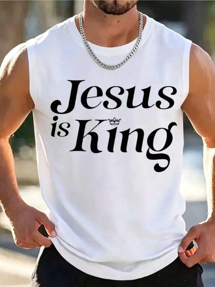 Jesus Is King Sleeveless Tank Top For Men Casual Workout Wear
Jesus Is King Sleeveless Tank Top For Men Casual Workout Wear