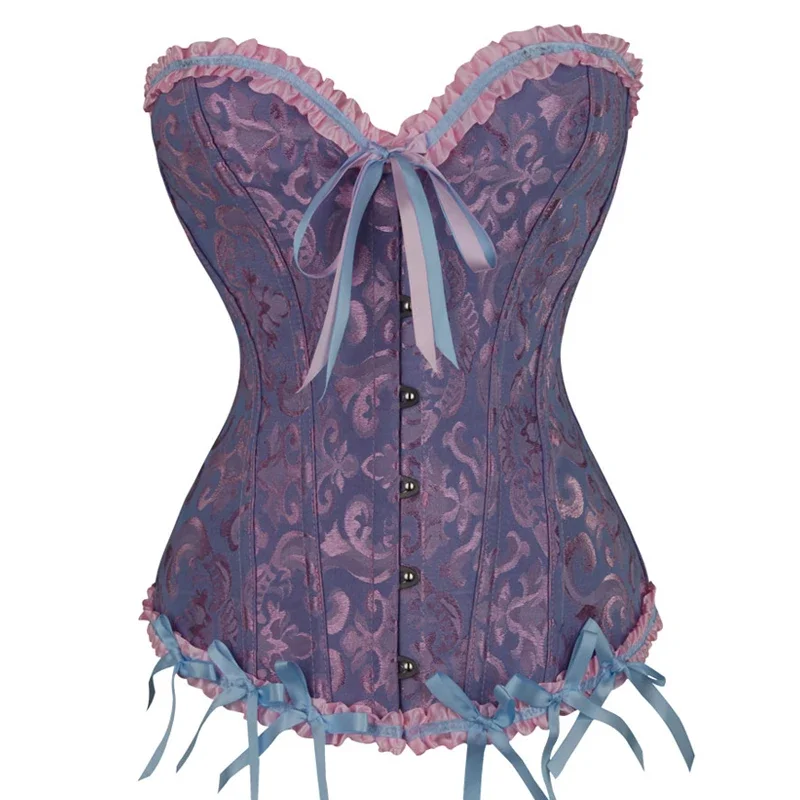 Victorian Corset Top Women Vintage Bustier Lace up Boned Shapewear Gothic Fashion Jacquard Overbust Corselet Sexy Corsets Shaper
Victorian Corset Top Women Vintage Bustier Lace up Boned Shapewear Gothic Fashion Jacquard Overbust Corselet Sexy Corsets Shaper