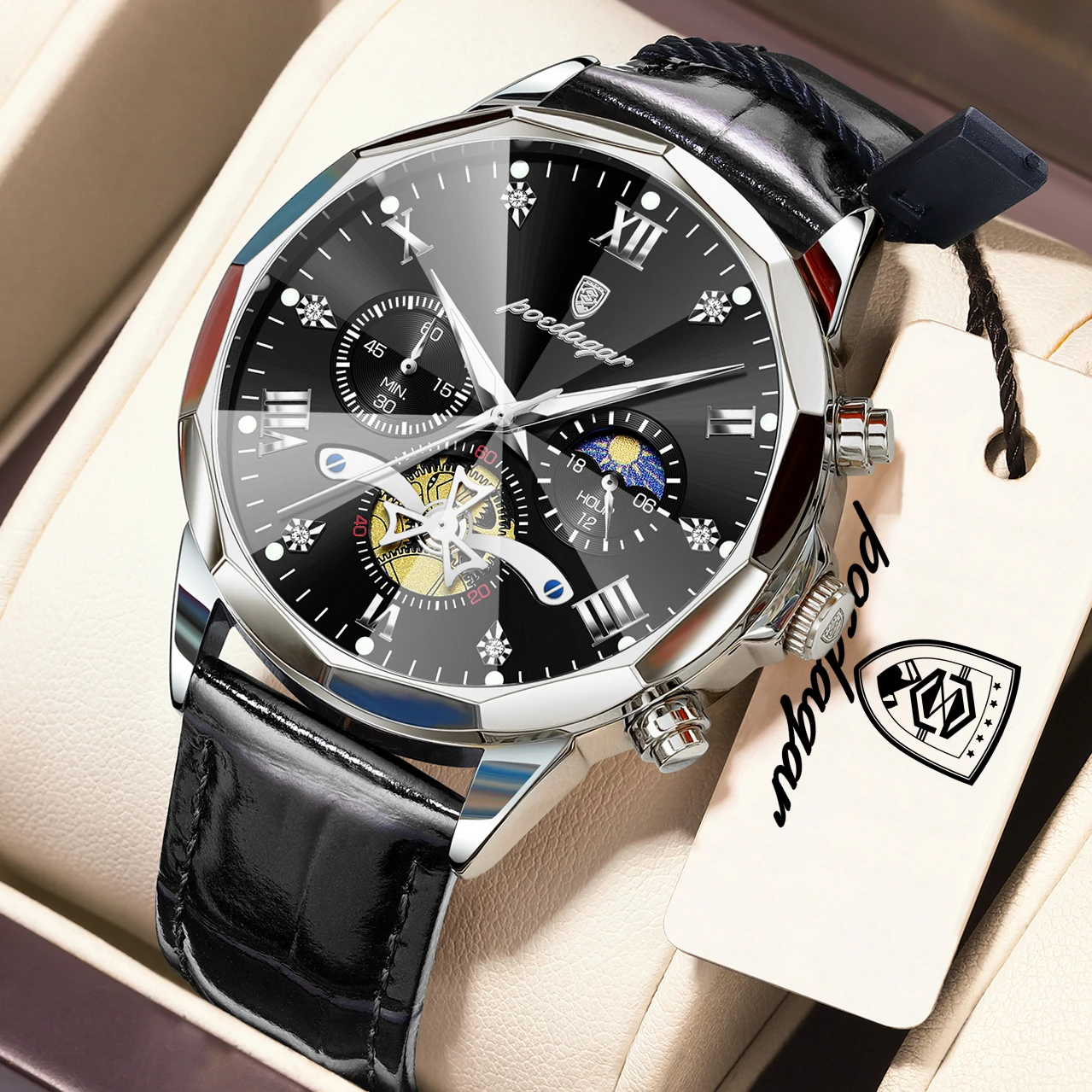 POEDAGAR Luxury Fashion Men Clock Chronograph Waterproof Luminous Military Man Watch Leather Quartz Business Men's Watches Reloj
POEDAGAR Luxury Fashion Men Clock Chronograph Waterproof Luminous Military Man Watch Leather Quartz Business Men's Watches Reloj