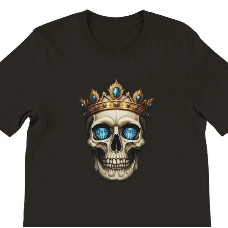 Футболка Rock Your Style синего и золотого цвета с черепом и хлопковой короной для него и нее
Футболка Rock Your Style синего и золотого цвета с черепом и хлопковой короной для него и нее