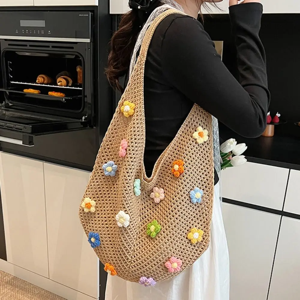 Hollow Out Flower Thread Woven Bag Beach Handbag Tote Bag Beach Bag Large Capacity Bohemian Style Hollow Shoulder Bag Girls
Hollow Out Flower Thread Woven Bag Beach Handbag Tote Bag Beach Bag Large Capacity Bohemian Style Hollow Shoulder Bag Girls