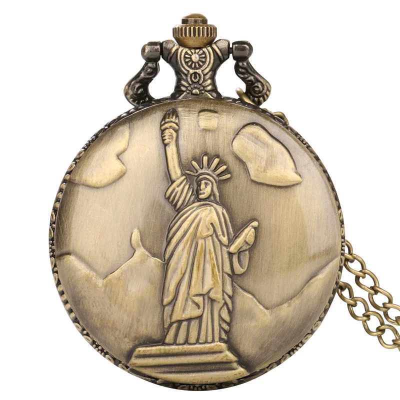 Antique Style Statue of Liberty Pattern Men Women Quartz Pocket Watch Necklace Chain Collection Souvenir Clock Retro Gift
Antique Style Statue of Liberty Pattern Men Women Quartz Pocket Watch Necklace Chain Collection Souvenir Clock Retro Gift