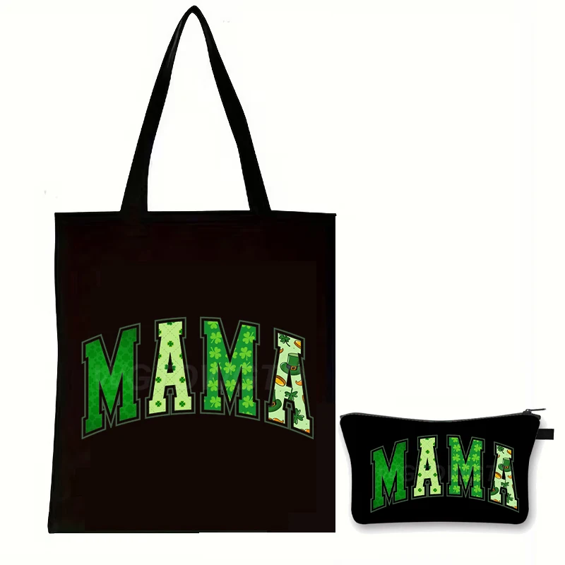 Clover Print St. Patrick's Day Mom Canvas Tote Bag Organizer & Cosmetic Bag 2PCS Gift Set
Clover Print St. Patrick's Day Mom Canvas Tote Bag Organizer & Cosmetic Bag 2PCS Gift Set