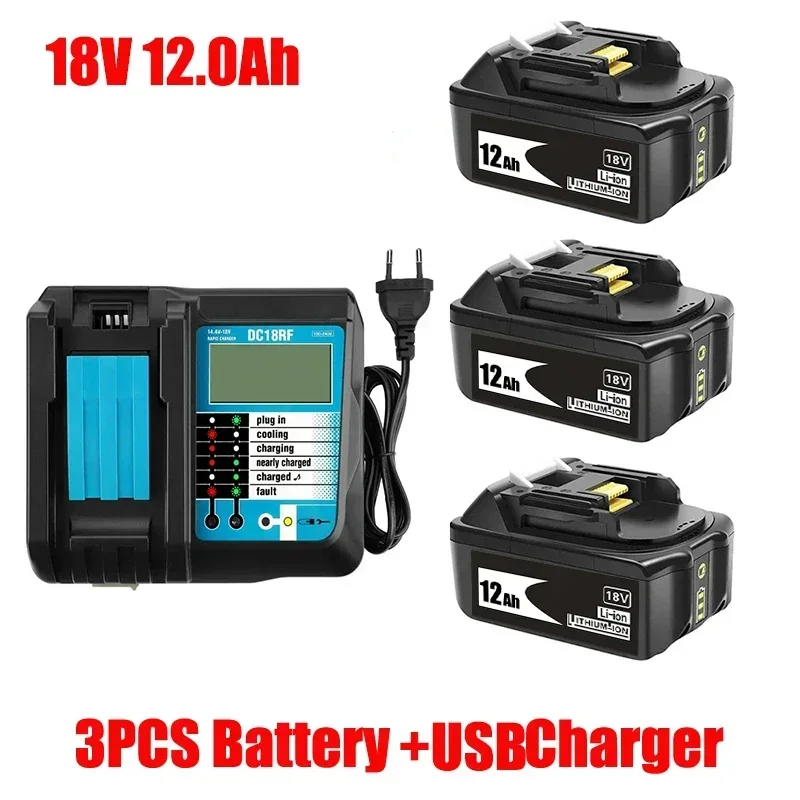 Makita 100% оригинальный 18V 12.0Ah перезаряжаемый аккумулятор для электроинструмента с зеркальной заменой литий-ионных аккумуляторов LXT400 BL1860B BL1860 BL1850
Makita 100% оригинальный 18V 12.0Ah перезаряжаемый аккумулятор для электроинструмента с зеркальной заменой литий-ионных аккумуляторов LXT400 BL1860B BL1860 BL1850