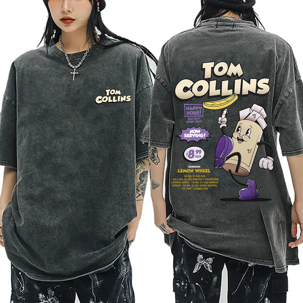 Tom Collins Cocktail Cartoon Funny Meme Washed T-shirt Summer Men Women Casual Humor T Shirts Male Fashion Oversized Streetwear
Tom Collins Cocktail Cartoon Funny Meme Washed T-shirt Summer Men Women Casual Humor T Shirts Male Fashion Oversized Streetwear