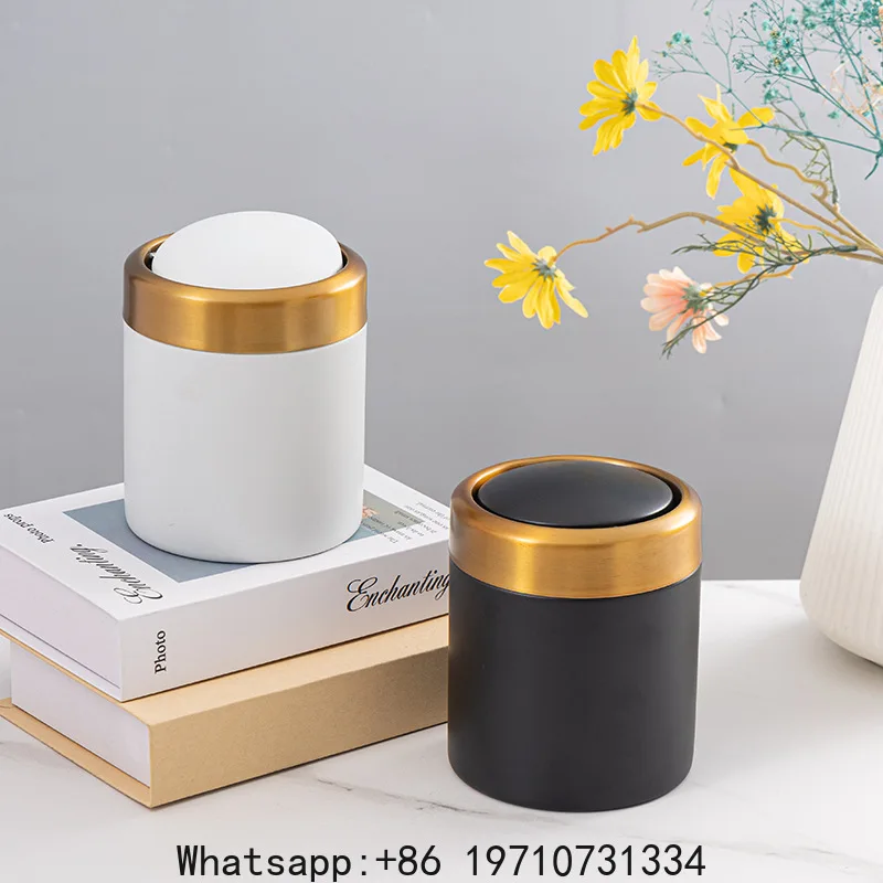 304 Stainless Steel Mini Countertop Brushed Swing Lid Trash Can Set, Desktop Gold Trash Can
304 Stainless Steel Mini Countertop Brushed Swing Lid Trash Can Set, Desktop Gold Trash Can