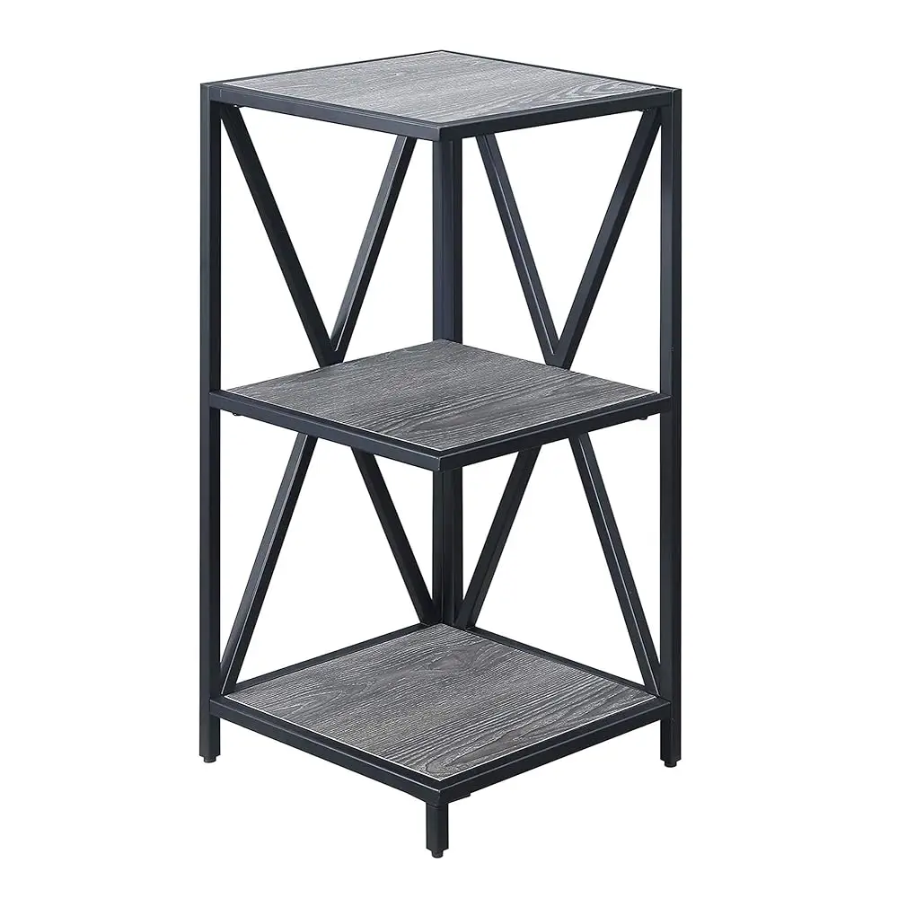 Tucson Metal 3 Tier Corner Bookcase, Weathered Gray / Black
Tucson Metal 3 Tier Corner Bookcase, Weathered Gray / Black