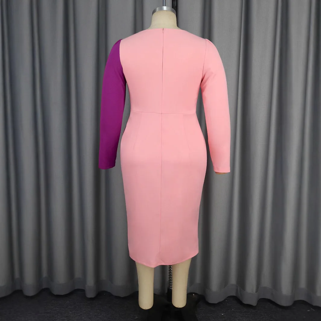 color blocking AM041025 Personalized rose dress party banquet V-neck long sleeved mid length dress
color blocking AM041025 Personalized rose dress party banquet V-neck long sleeved mid length dress