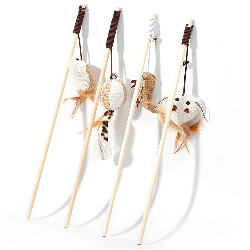Pet Cat Wand Wood Cat Teaser Stick Funny Colorful Feather Bell Mouse Shape Toys for Cat Pet Interactive Toys
Pet Cat Wand Wood Cat Teaser Stick Funny Colorful Feather Bell Mouse Shape Toys for Cat Pet Interactive Toys