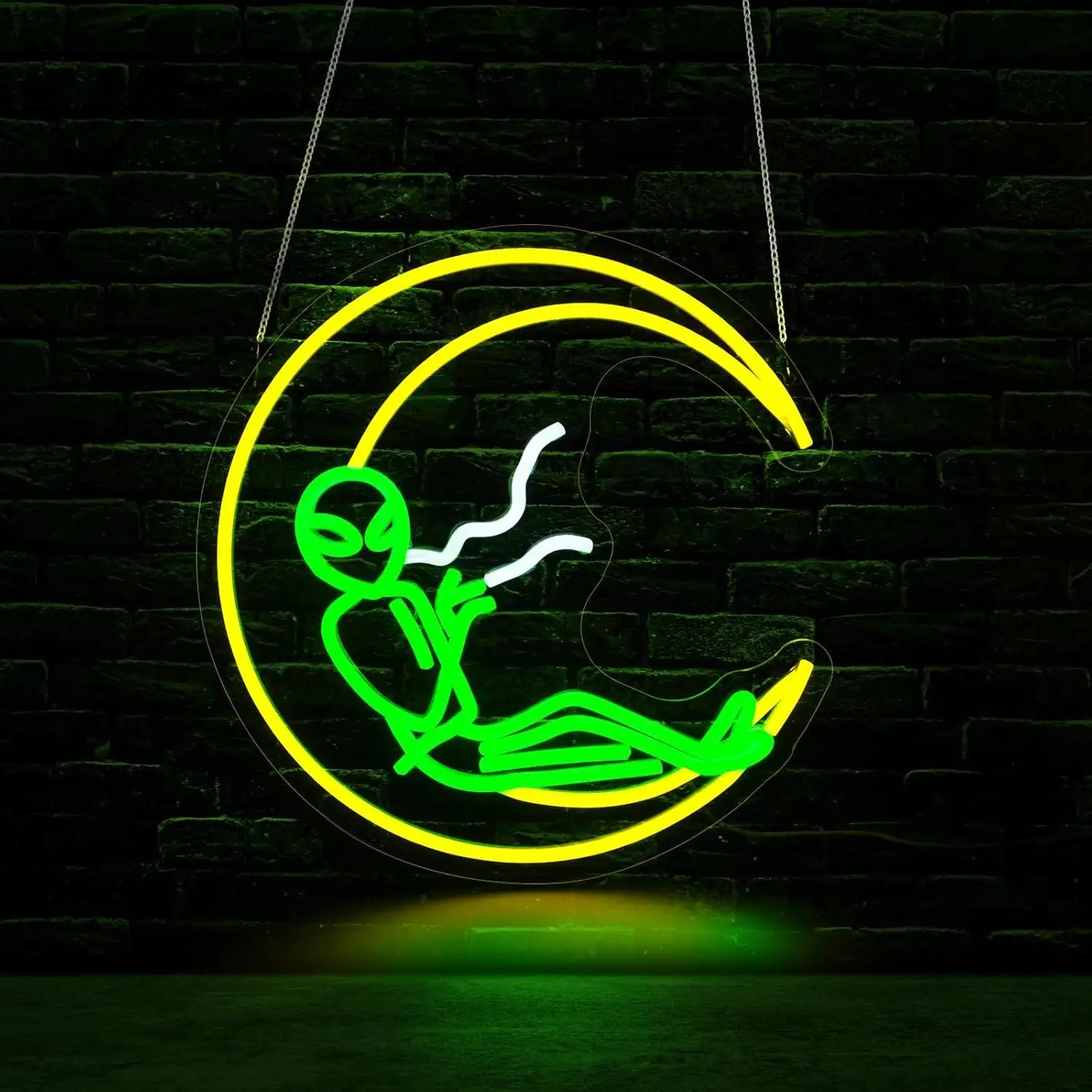Alien Moon Neon Sign USB Dimmable LED Neon Light for Home Bar Pub Lounge Retro Party Bedroom Game Room Art Decoration Gifts
Alien Moon Neon Sign USB Dimmable LED Neon Light for Home Bar Pub Lounge Retro Party Bedroom Game Room Art Decoration Gifts