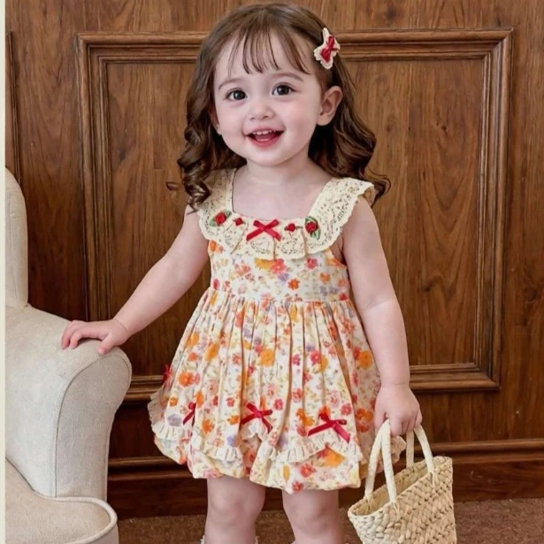 2026 Summer Girls Floral Princess Dress Romantic Floral Print Pretty and Charming Vacation Style Fashionable and Elegant
2026 Summer Girls Floral Princess Dress Romantic Floral Print Pretty and Charming Vacation Style Fashionable and Elegant