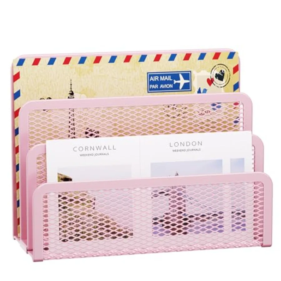 Mail Organizer for Desk, 3-Slot Mesh Metal Mail Holder countertop, Letter Holder, Office Desktop Envelope and Document Storage
Mail Organizer for Desk, 3-Slot Mesh Metal Mail Holder countertop, Letter Holder, Office Desktop Envelope and Document Storage