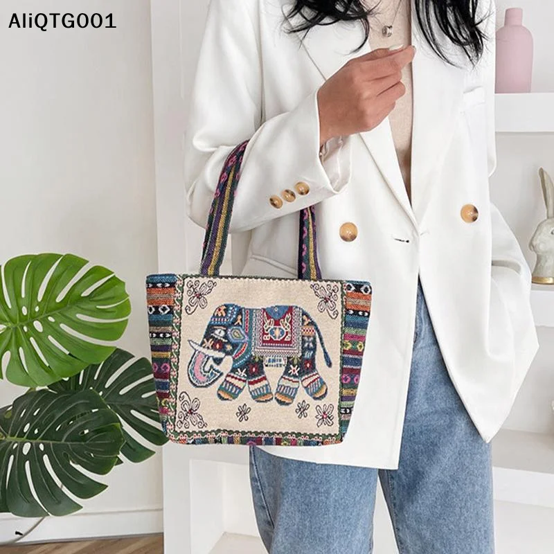 Ethnic Style Handbag Trendy Animal Embroidery Handbag Canvas Women Shoulder Bags Women Grocery Storage Pouch
Ethnic Style Handbag Trendy Animal Embroidery Handbag Canvas Women Shoulder Bags Women Grocery Storage Pouch