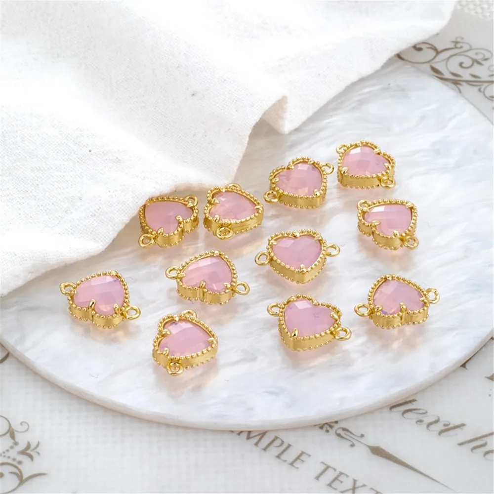 1pcs 14k Copper Gold Zirconium Cut-faced Double Pendant Love Pendant 9mm Handmade Diy Necklace Pendant Bracelet Connection Charm
1pcs 14k Copper Gold Zirconium Cut-faced Double Pendant Love Pendant 9mm Handmade Diy Necklace Pendant Bracelet Connection Charm