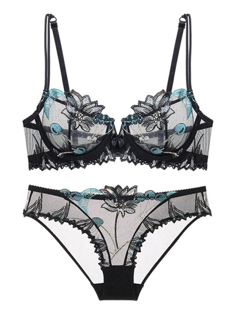 Sexy Lingerie Floral Lace Transparent Breathable Women's Underwear Bra Set for Women
Sexy Lingerie Floral Lace Transparent Breathable Women's Underwear Bra Set for Women