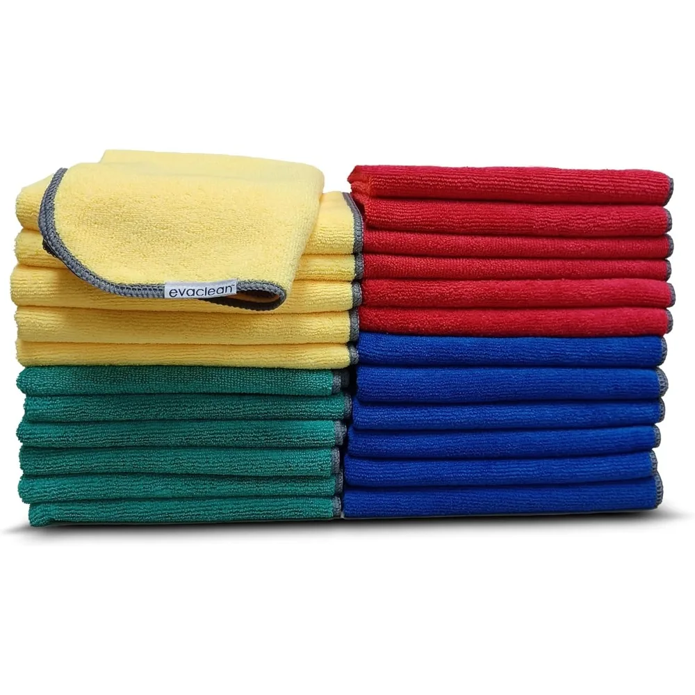 Reusable Microfiber Cleaning Cloths 16x16 Washable Non Scratch High Absorbency 24 Pack Multicolor
Reusable Microfiber Cleaning Cloths 16x16 Washable Non Scratch High Absorbency 24 Pack Multicolor