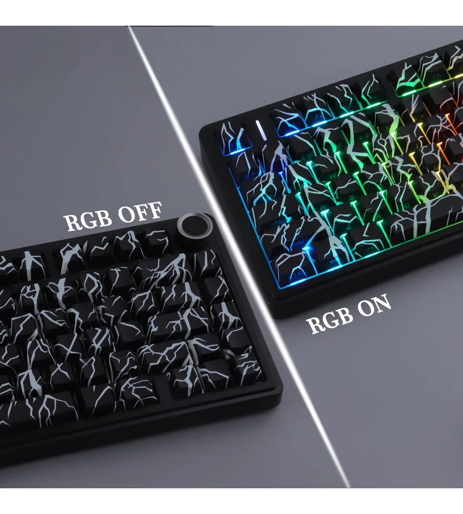 Original height PBT full five-sided thermal sublimation side engraved transparent keycap 130 keys
Original height PBT full five-sided thermal sublimation side engraved transparent keycap 130 keys