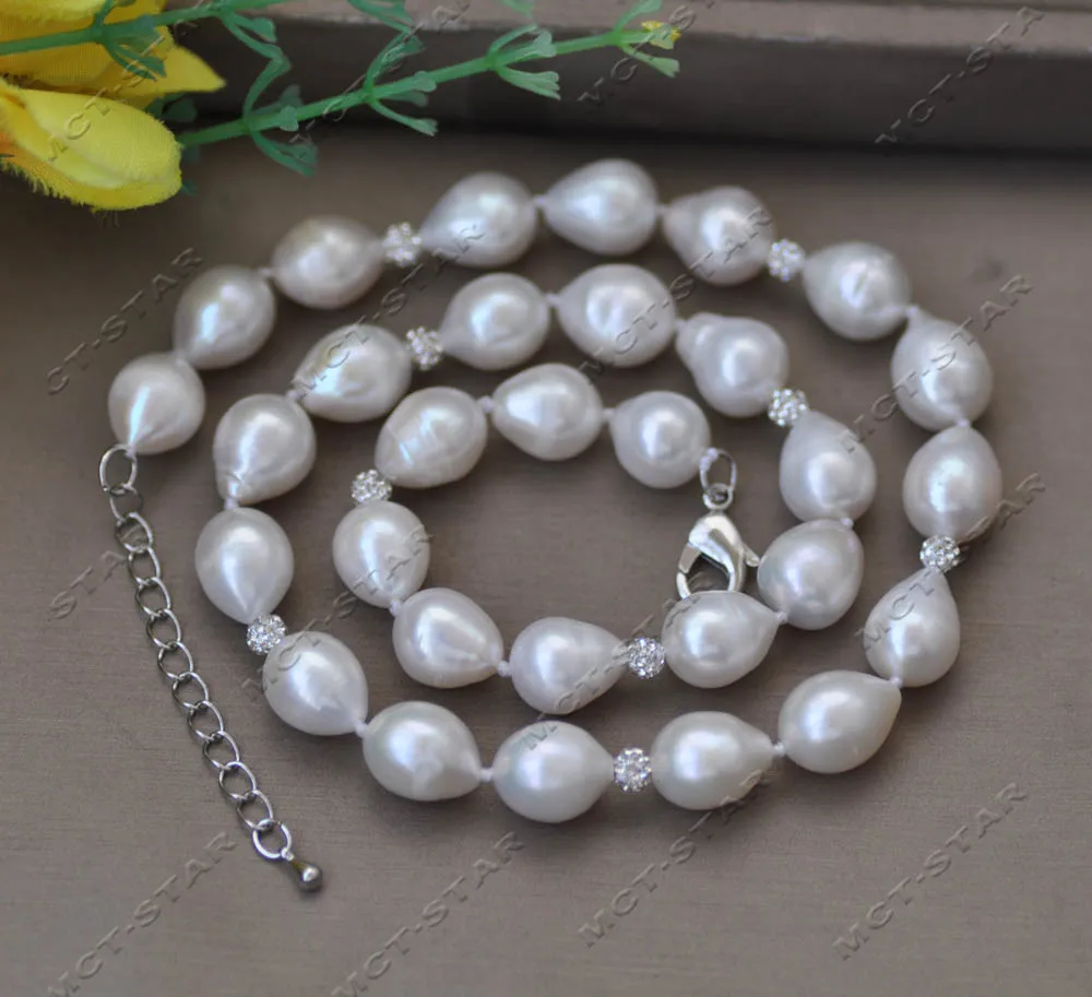 Z13211 A+ 20" 14mm White Teardrop Rice Freshwater Pearl Necklace CZ Bead Custom jewelry
Z13211 A+ 20" 14mm White Teardrop Rice Freshwater Pearl Necklace CZ Bead Custom jewelry