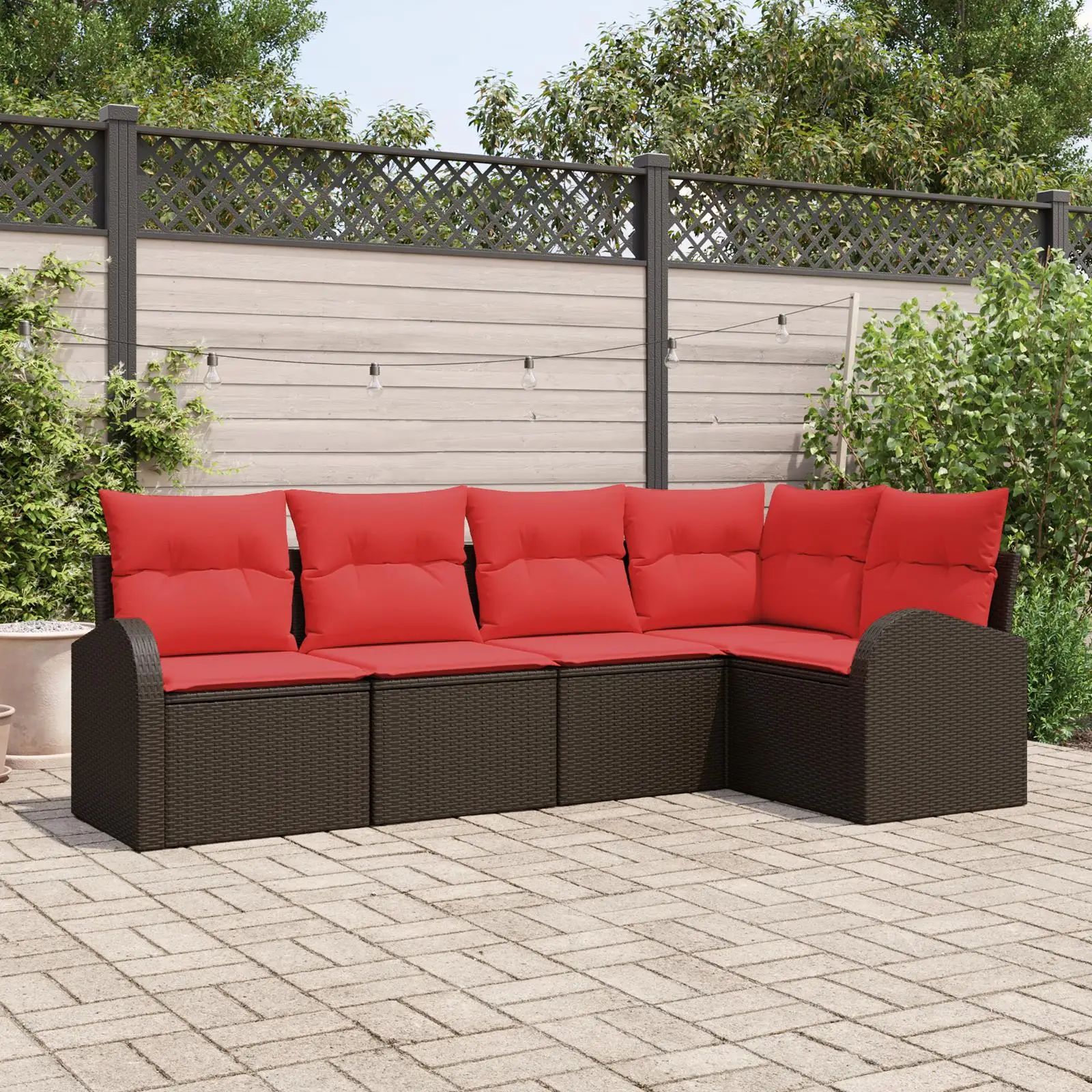 Beige Poly Rattan 5 Piece Outdoor Garden Sofa Set with Cushions Comfortable Seating Arrangement
Beige Poly Rattan 5 Piece Outdoor Garden Sofa Set with Cushions Comfortable Seating Arrangement