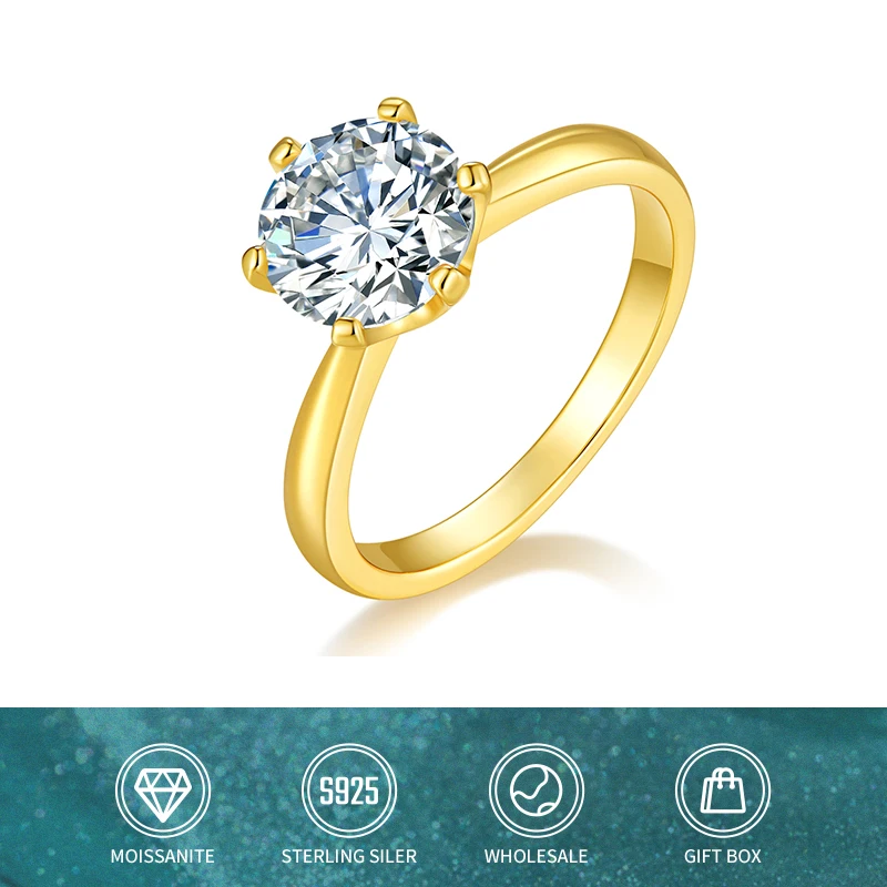 smisss Moissanite Ring 18K Gold Plated Engagement Rings Suitable For Banquet Party Festival Anniversary Gift
smisss Moissanite Ring 18K Gold Plated Engagement Rings Suitable For Banquet Party Festival Anniversary Gift