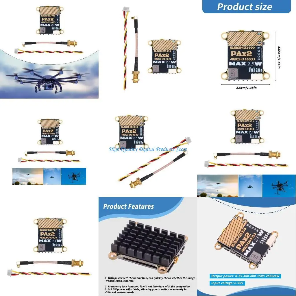 U2JE 5.8G Reapers Extreme 2.5W 40CH Video Transmitter FPV Freestyles
U2JE 5.8G Reapers Extreme 2.5W 40CH Video Transmitter FPV Freestyles