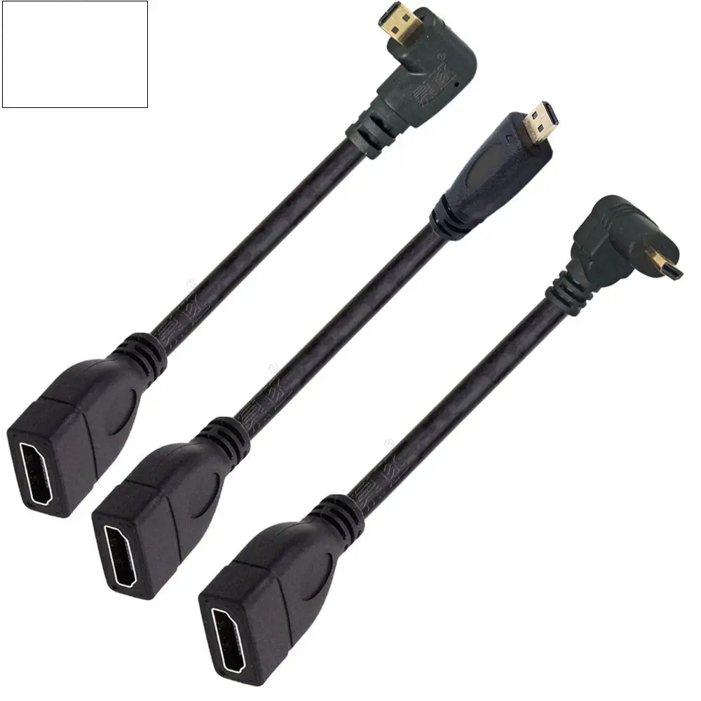 Left 90 ° HD converter code for HDTV projector, Micro hdmi compatible adapter cable from plug to HDTV socket for PC
Left 90 ° HD converter code for HDTV projector, Micro hdmi compatible adapter cable from plug to HDTV socket for PC