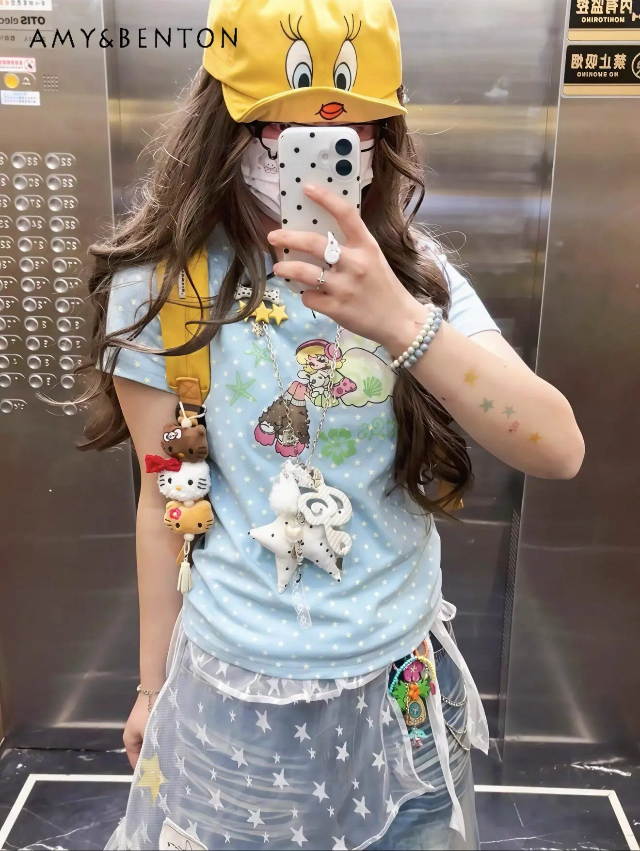 2026 Women Y2K Kawaii Blue Polka Dot Cartoon Girl Print T-shirt Slim Fit Round Neck Short Sleeve Casual Summer Tops
2026 Women Y2K Kawaii Blue Polka Dot Cartoon Girl Print T-shirt Slim Fit Round Neck Short Sleeve Casual Summer Tops