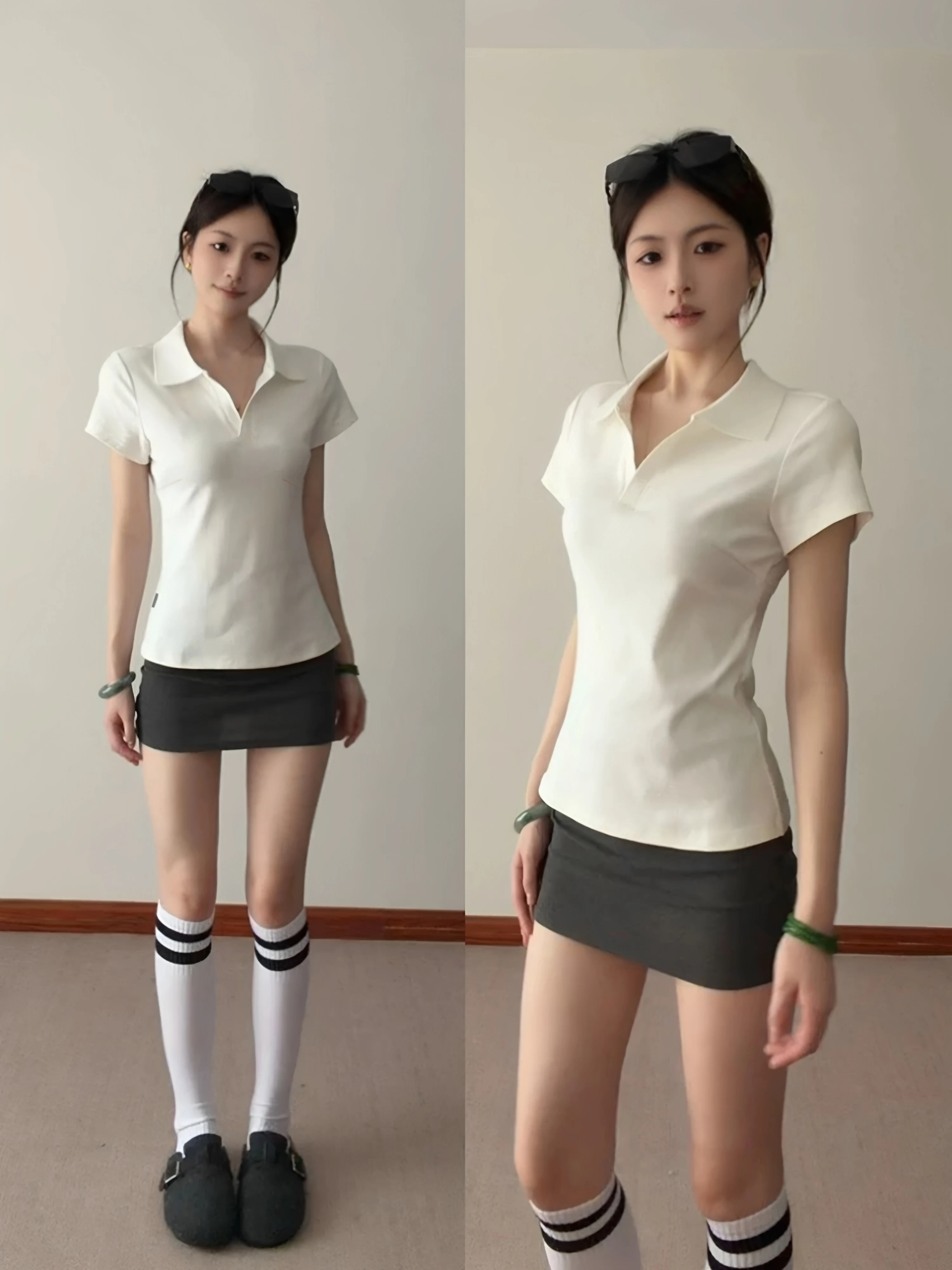Summer Women's Short Sleeve T-Shirt 95 Cotton Shirt Slim Fit Pure Color Turn-down Collar Big Size Casual Comfortable Top
Summer Women's Short Sleeve T-Shirt 95 Cotton Shirt Slim Fit Pure Color Turn-down Collar Big Size Casual Comfortable Top