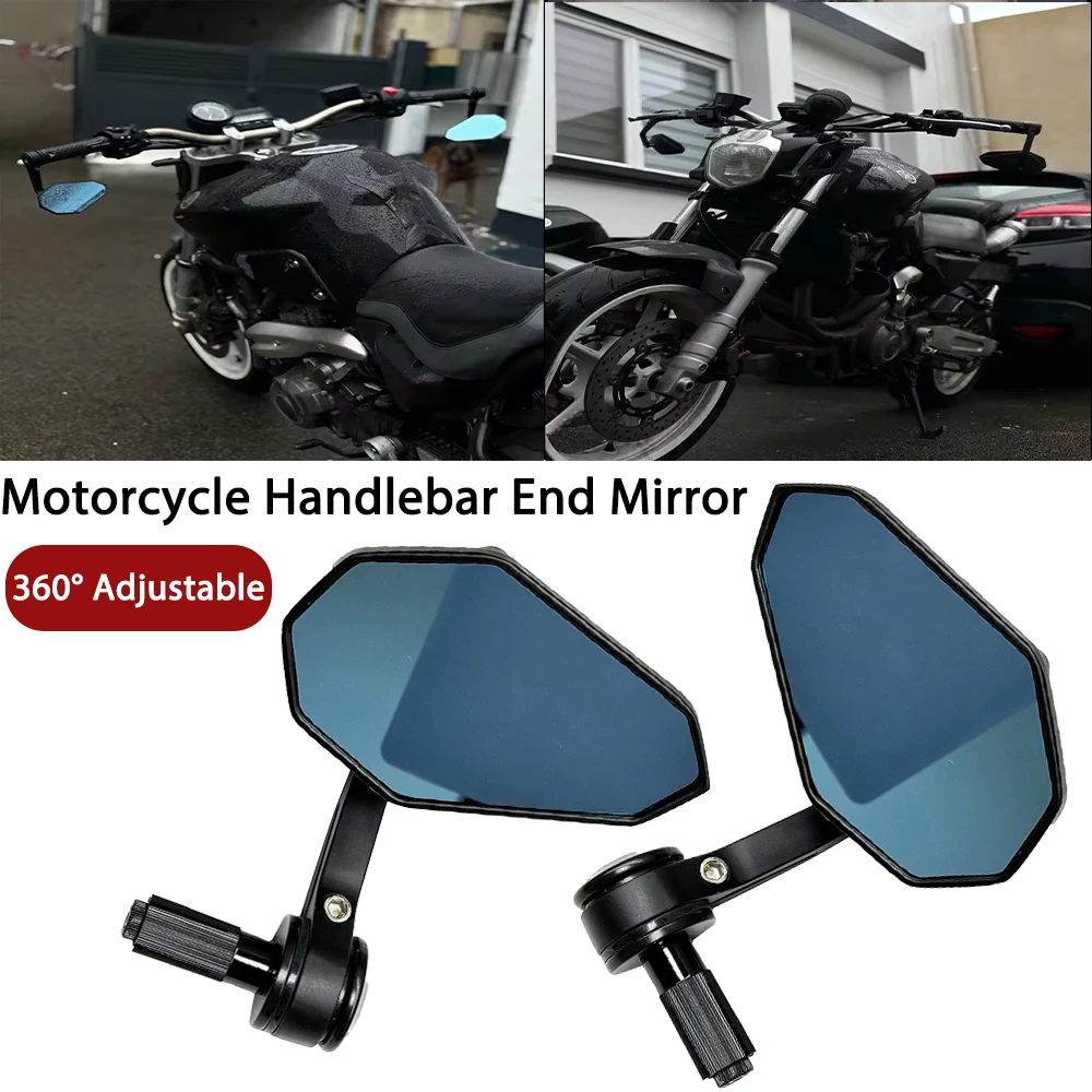 2pcs Motorcycle Handlebar End Side Mirrors Aluminum Alloy 7/8inch Universal Rearview Mirrors For DUKE250 DUKE390 MT03 CB650R
2pcs Motorcycle Handlebar End Side Mirrors Aluminum Alloy 7/8inch Universal Rearview Mirrors For DUKE250 DUKE390 MT03 CB650R