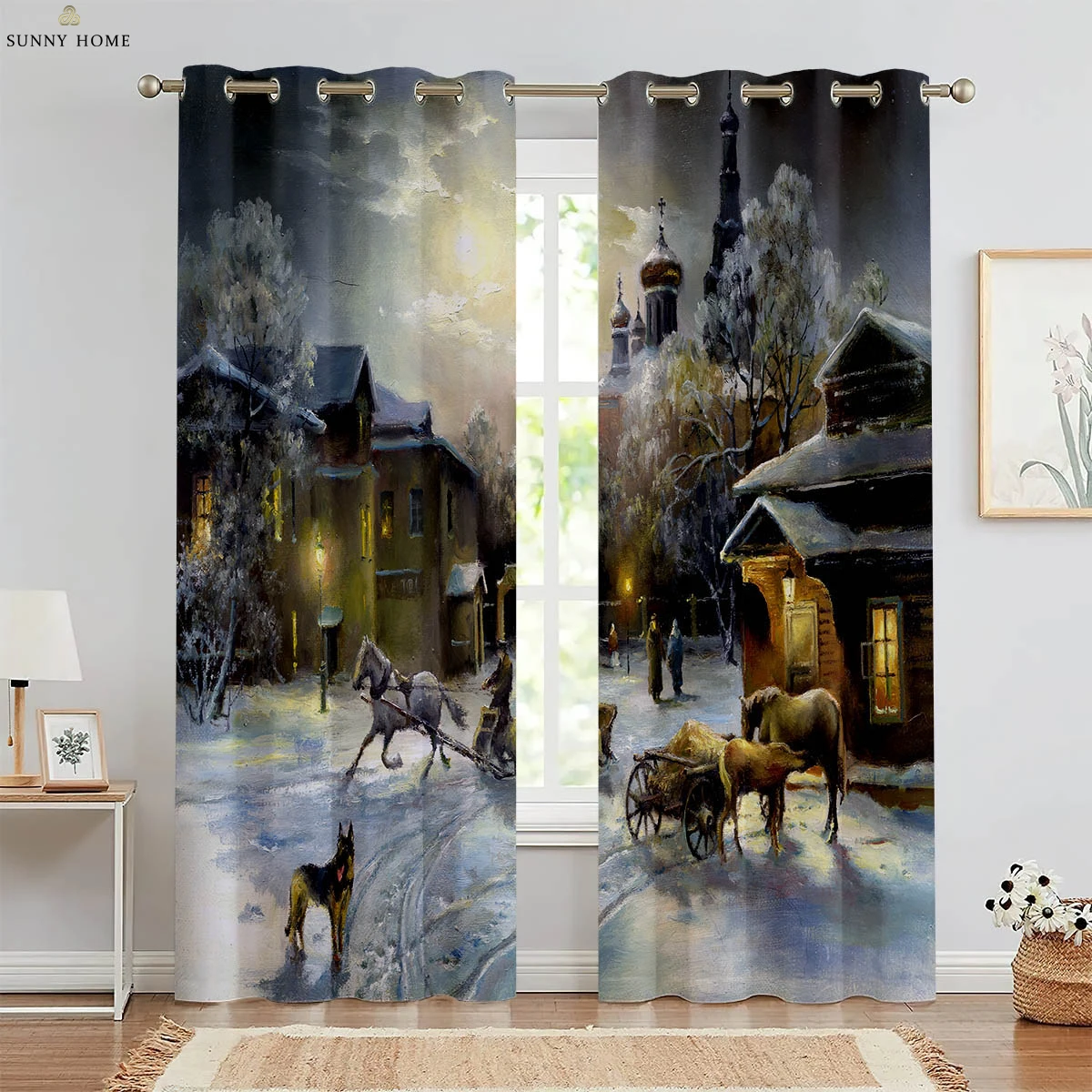 Landscape Oil Painting Art Printed Curtains Suitable For Bedroom Dormitory Studio Living Room Decorative Curtains Easy To Wash
Landscape Oil Painting Art Printed Curtains Suitable For Bedroom Dormitory Studio Living Room Decorative Curtains Easy To Wash