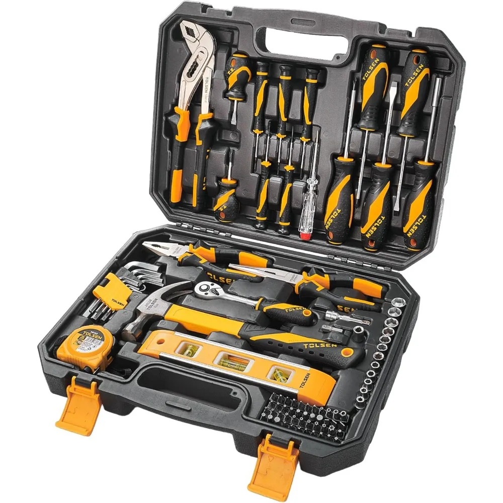 TOLSEN Набор инструментов из 89 предметов Набор бытовых инструментов, молоток, отвертки, сверла, торцевой ключ, шестигранный ключ, рулетка, тоже пластик
TOLSEN Набор инструментов из 89 предметов Набор бытовых инструментов, молоток, отвертки, сверла, торцевой ключ, шестигранный ключ, рулетка, тоже пластик