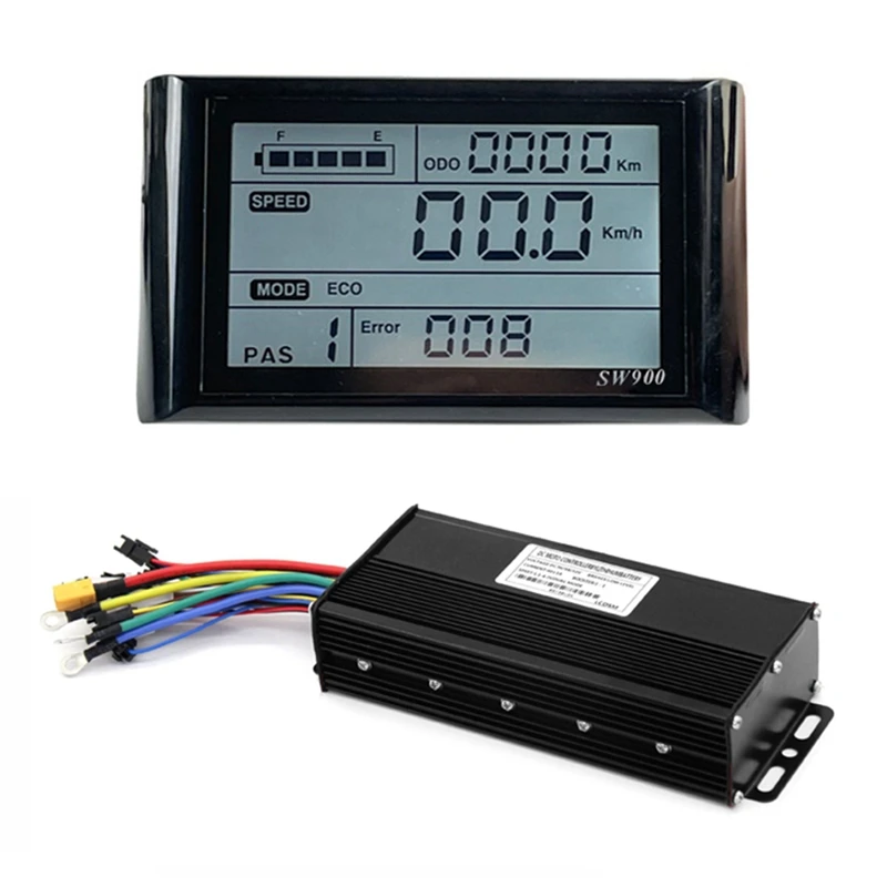 E-Bike 40A Three Mode Sine Wave Brushless Controller With SW900 LCD Display For 1500W 2000W Ebike Accessories
E-Bike 40A Three Mode Sine Wave Brushless Controller With SW900 LCD Display For 1500W 2000W Ebike Accessories