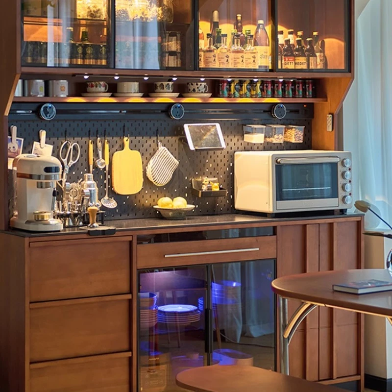 cabinet integrated storage cabinet against the wall, living room medieval double-layer tea storage cabinet
cabinet integrated storage cabinet against the wall, living room medieval double-layer tea storage cabinet