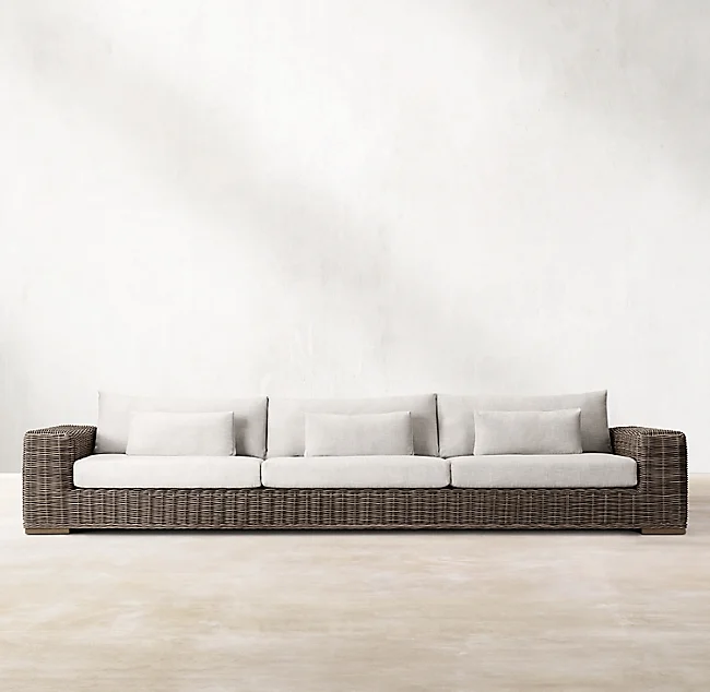 # Luxury Living All Weather Patio Furniture Round Wicker Three Seat Sofa
# Luxury Living All Weather Patio Furniture Round Wicker Three Seat Sofa