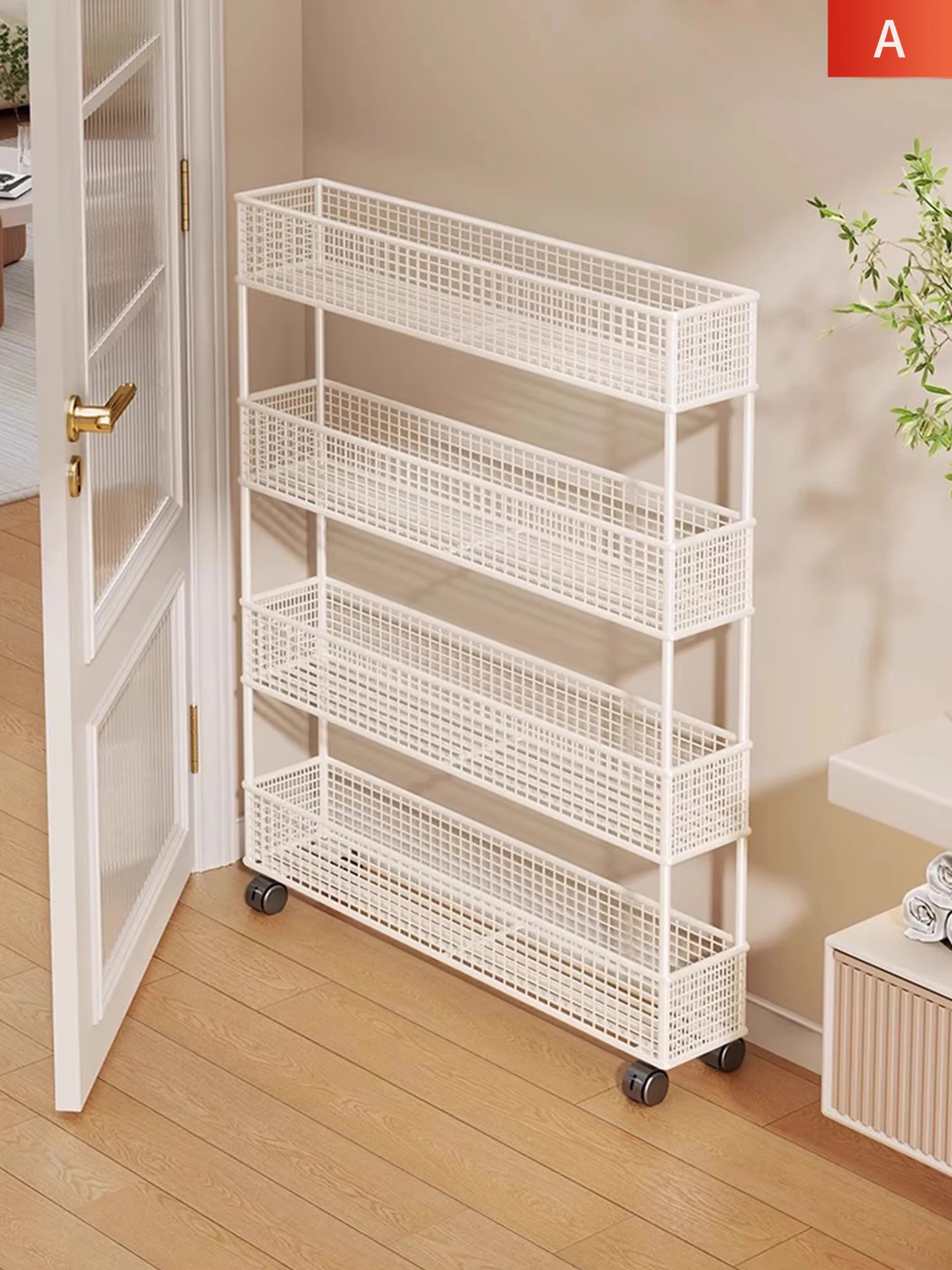 Narrow Bathroom Storage Rack Mobile Cart Iron Material Stable And Durable Space Saving Organizer for Kitchen And Bathroom
Narrow Bathroom Storage Rack Mobile Cart Iron Material Stable And Durable Space Saving Organizer for Kitchen And Bathroom