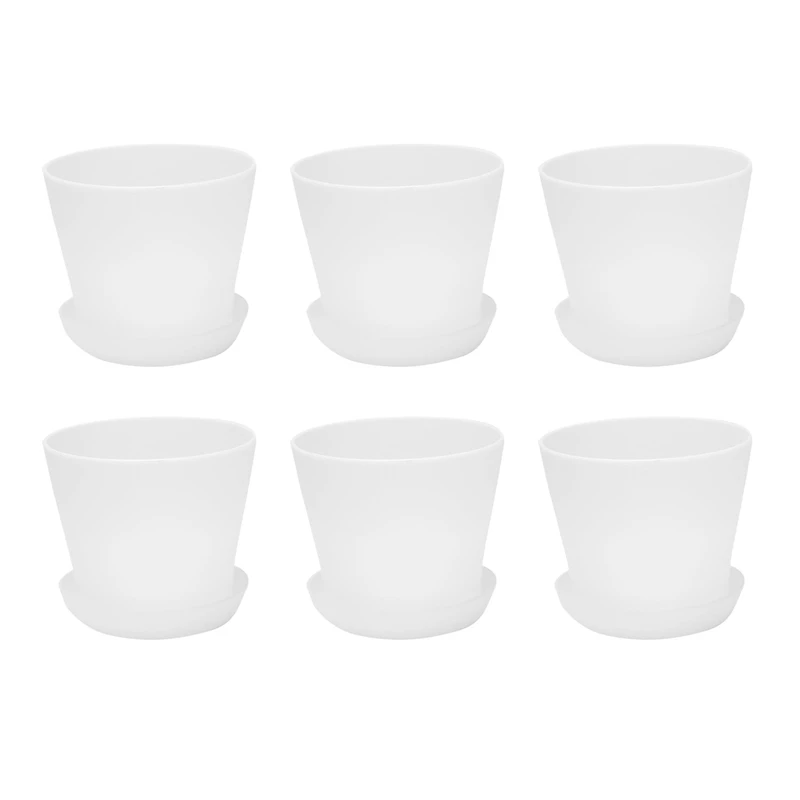 LJL-6X Plastic Plant Flower Pot Planter With Saucer Tray Round Gloss Home Garden Decor, White Upper Caliber, 10Cm/3.94 Inch
LJL-6X Plastic Plant Flower Pot Planter With Saucer Tray Round Gloss Home Garden Decor, White Upper Caliber, 10Cm/3.94 Inch