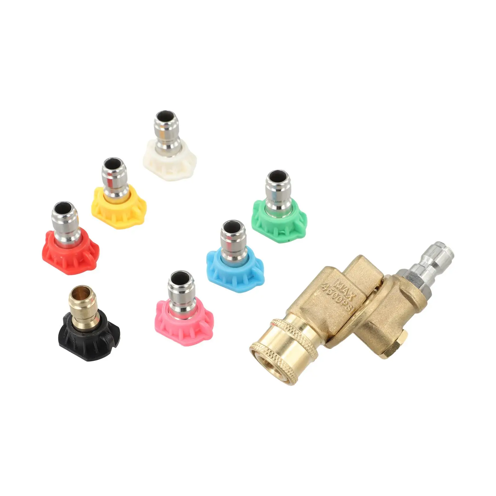 Outdoor Cleaning Nozzle Kit Effective Cleaning Performance 1 4 Inches 240-Degree Pivoting Coupler 7 Nozzle Tips
Outdoor Cleaning Nozzle Kit Effective Cleaning Performance 1 4 Inches 240-Degree Pivoting Coupler 7 Nozzle Tips