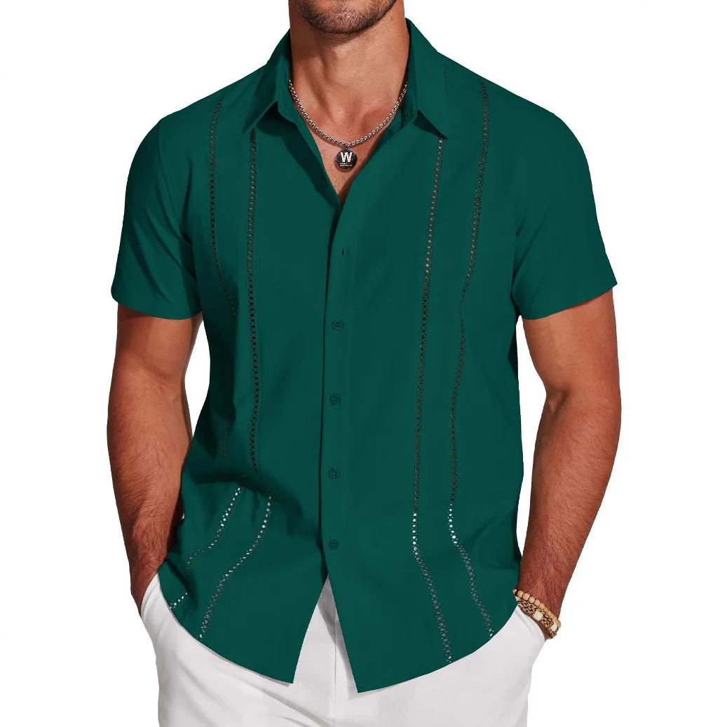 Mens Linen Short Sleeve Shirt Button Down Casual Summer Beach Breathable Vacation Top Lightweight Solid Print Fashion Tee
Mens Linen Short Sleeve Shirt Button Down Casual Summer Beach Breathable Vacation Top Lightweight Solid Print Fashion Tee