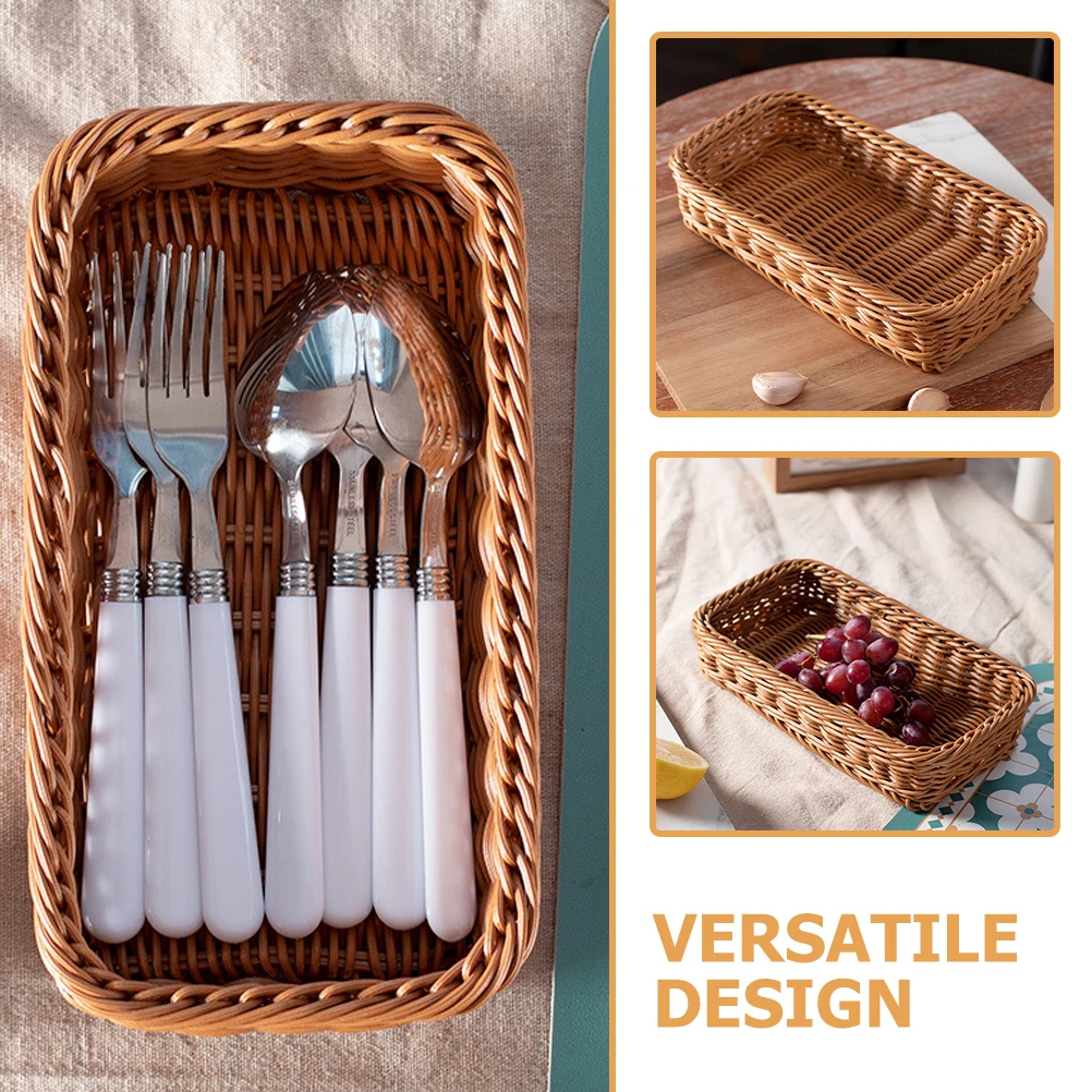 Imitation Rattan Cutlery Utensil Basket Kitchen Organizer Seasoning Bottle Holder Multipurpose Storage Basket Kitchen Accessory
Imitation Rattan Cutlery Utensil Basket Kitchen Organizer Seasoning Bottle Holder Multipurpose Storage Basket Kitchen Accessory