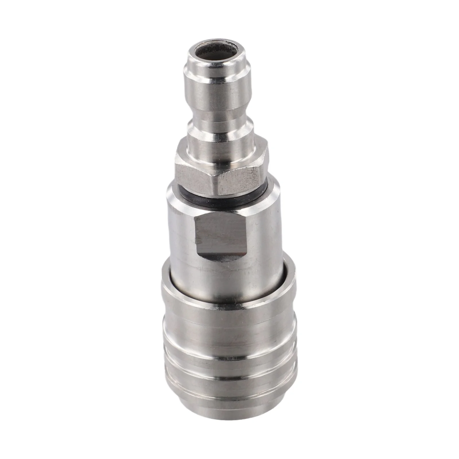 Self-locking 1/4 Female Connector To 1/4 Male Connector. Made Of Stainless Steel. 1/4 Quick-connect To 1/4 Self-locking
Self-locking 1/4 Female Connector To 1/4 Male Connector. Made Of Stainless Steel. 1/4 Quick-connect To 1/4 Self-locking