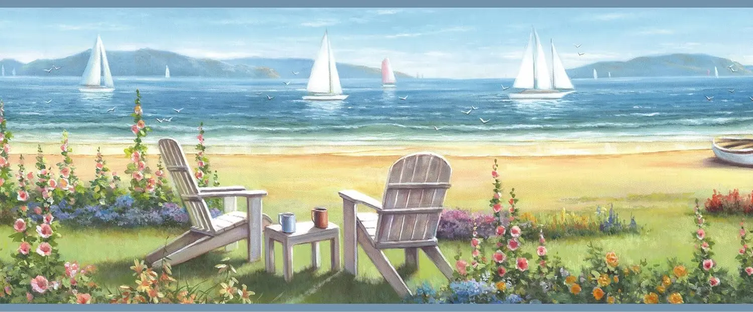 Обои-бордюр Barnstable Blue Seaside Cottage, прибрежный декор для дома
Обои-бордюр Barnstable Blue Seaside Cottage, прибрежный декор для дома