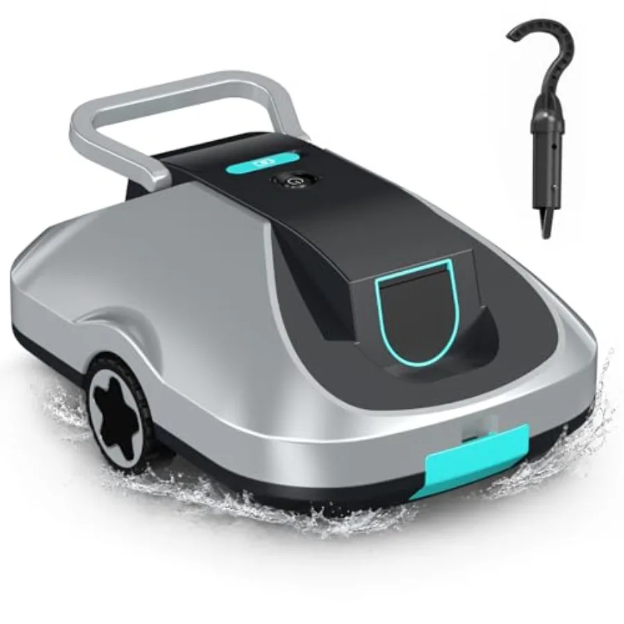 Robotic Pool Cleaner for above ground and inground pools, cordless teal vacuum with powerful suction up to 2500 sq.ft, 200mins
Robotic Pool Cleaner for above ground and inground pools, cordless teal vacuum with powerful suction up to 2500 sq.ft, 200mins