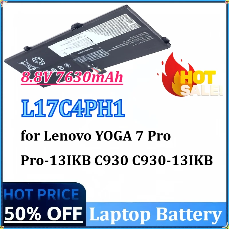 8.8V 7630mAh Laptop Battery L17C4PH1 for Lenovo YOGA 7 Pro Pro-13IKB C930 C930-13IKB 81C4 L17M4PH1 L17C4PH2 L17M4PH3
8.8V 7630mAh Laptop Battery L17C4PH1 for Lenovo YOGA 7 Pro Pro-13IKB C930 C930-13IKB 81C4 L17M4PH1 L17C4PH2 L17M4PH3