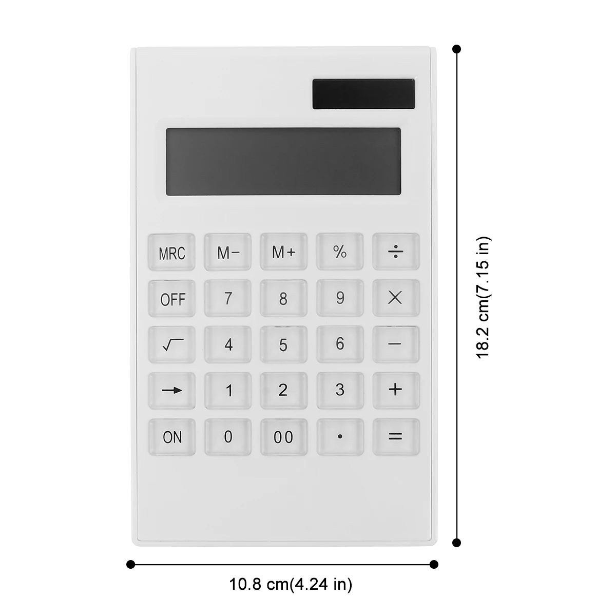 Solar Calculator Durable Electronic White Small Business Slim Flat Big Buttons Portable for Office Use Calculator
Solar Calculator Durable Electronic White Small Business Slim Flat Big Buttons Portable for Office Use Calculator