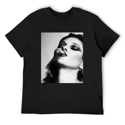 kate moss smoking y2k grunge aesthetic T-Shirt man t shirt street wear anime t shirts mens t shirts pack